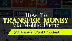 Mobile Phone USSD Code for Money Transfers for All Banks in Nigeria 2017