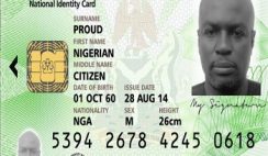 nIGERIA national ID card